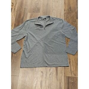 Claiborne Mens XXL Gray 100% Cotton Quarter Zip Pullover Sweater Long Sleeve